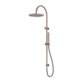 Zen Ss316L Twin Nero Shower With Outdoor Nero Shower Hose Brushed Bronze